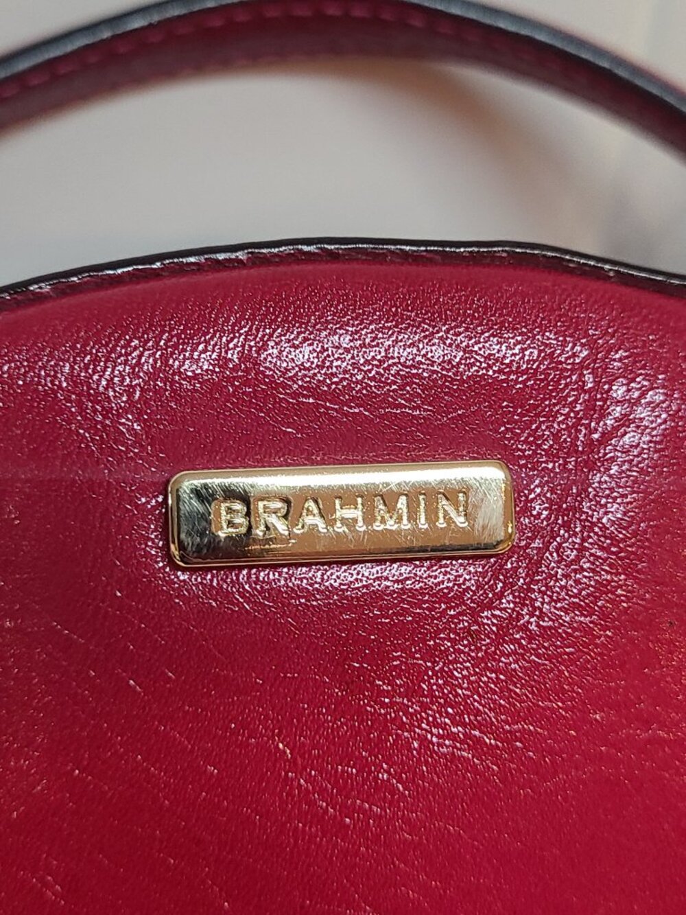 Brahmin Lane Fuchsia Raspberry Melbourne Leather Crossbody Bag EUC - Picture 4 of 9
